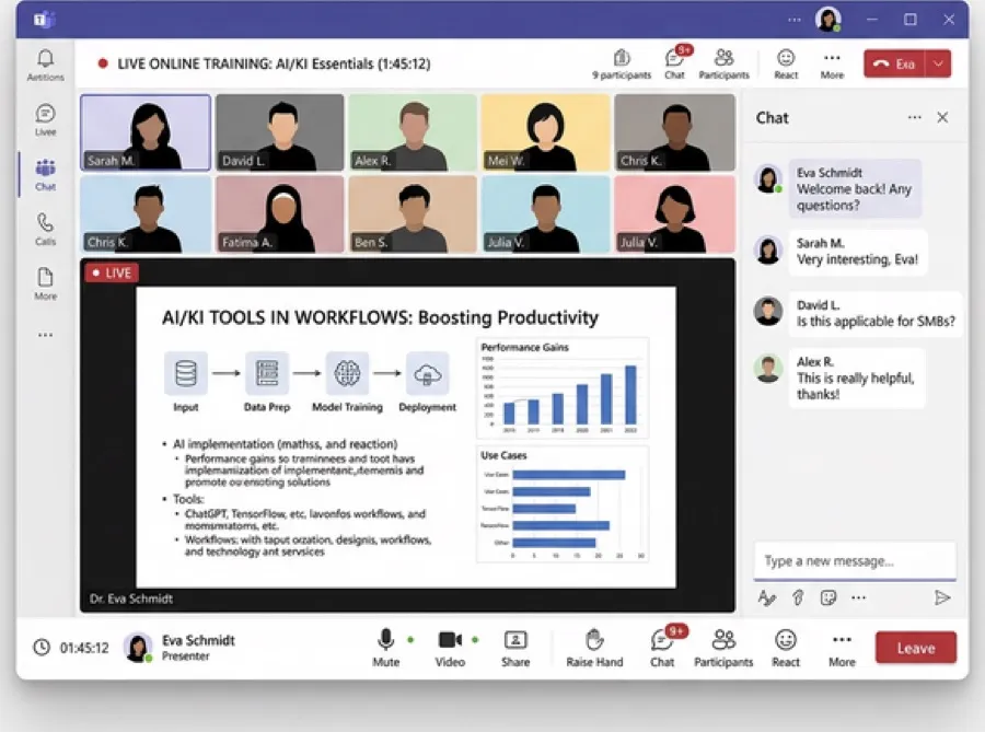 Live-Schulung via Microsoft Teams